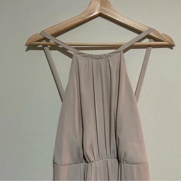 Show Me Your Mumu Amanda Maxi Champagne Beige Bridesmaids Dress, Size Large - Picture 3 of 6